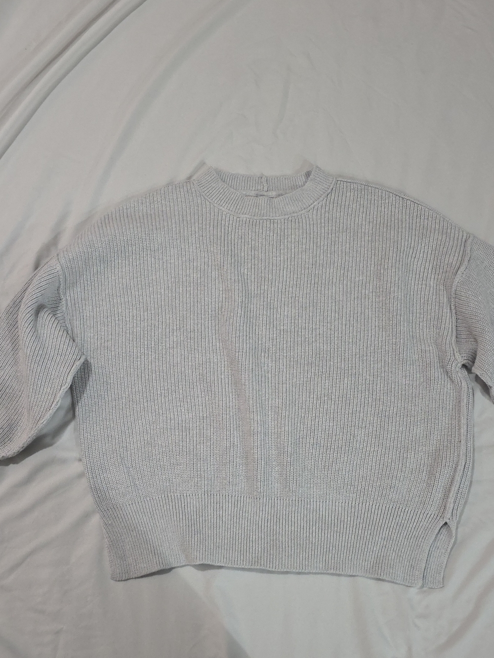 aerie Light Gray Ribbed Sweater